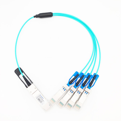 Παράλληλο ενεργό οπτικό καλώδιο 100G QSFP28 ξεμπλοκαρίσματος στον ανεμιστήρα έξω AOC 4x25G SFP28