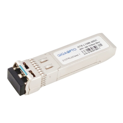 Ενιαία ίνα SMF 20km οπτική ενότητα 1310nm LC DDM τρόπου SFP+ 10G ELR πομποδεκτών