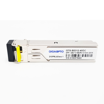 1000BASE-BX 1.25G BiDi SFP Transceiver 40km TX1550nm/RX1310nm LC SMF DOM Module