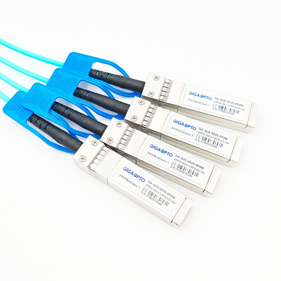 Παράλληλο ενεργό οπτικό καλώδιο 100G QSFP28 ξεμπλοκαρίσματος στον ανεμιστήρα έξω AOC 4x25G SFP28