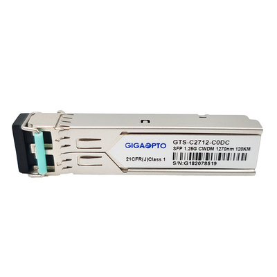 Διπλά DOM ενότητας 1.25G 1000BASE CWDM 1270 1610nm 120km LC SMF πομποδεκτών SFP