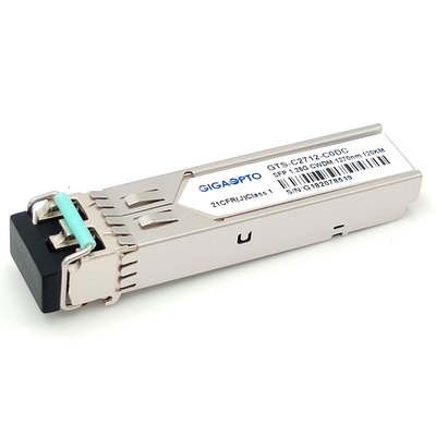 Διπλά DOM ενότητας 1.25G 1000BASE CWDM 1270 1610nm 120km LC SMF πομποδεκτών SFP