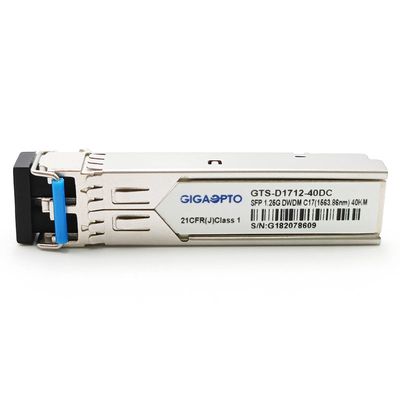 1.25G SFP 100GHz 1000base-DWDM C17~C61 40km διπλή LC SMF ενότητα πομποδεκτών DOM