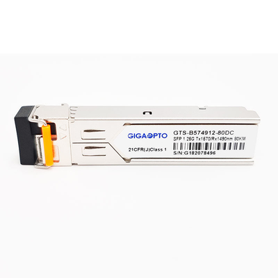 Μονάδα πομποδέκτη 1000BASE-BX 1,25G BiDi SFP TX1570nm/RX1490nm 80km LC SMF DOM