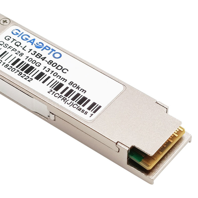 100GBASE ZR4 QSFP28 80km διπλή LC SMF 1310nm οπτική ενότητα πομποδεκτών DOM