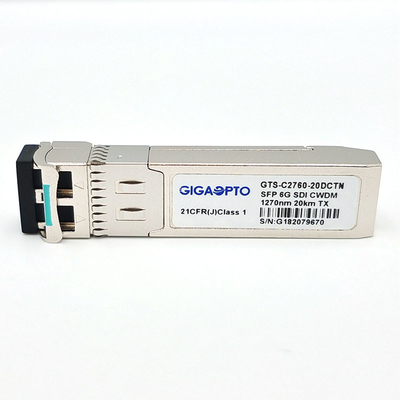 6G SDI SMPTE CWDM SFP 1270nm-1450nm 20km ενιαία ενότητα μη-MSA συσκευών αποστολής σημάτων SMF LC