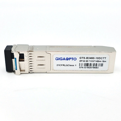 6G SDI SMPTE SFP TX1310nm TX1490nm 10km διπλές ενότητες μη-MSA συσκευών αποστολής σημάτων SMF BIDI LC