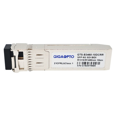 6G SDI SMPTE SFP RX1310nm RX1490nm ΚΑΡΦΏΝΕΙ τη διπλή ενότητα μη-MSA δεκτών 10km SMF BIDI LC