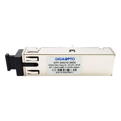 Έκρηξη TX 1310nm 1.244G RX 1490nm 2.488G δοχείων Sc UPC πομποδεκτών SFF 2x10 κατηγορίας B+ GPON ONU