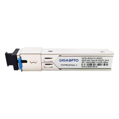 Sc UPC 20km DDM πομποδεκτών TX1.244G/RX2.488G 1310nm TX 1490nm RX κατηγορίας B+ GPON SFP ONU ONT