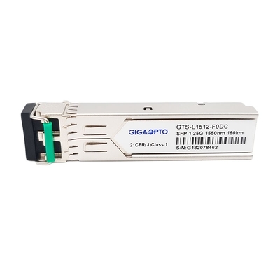 1.25G οπτική ενότητα 1550nm 160km πομποδεκτών SFP διπλά LC DOM 1000BASE ZX SMF