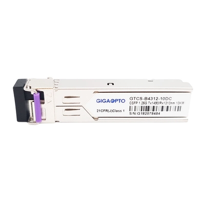 2 οπτική ενότητα πομποδεκτών 1.25G 1490nm 1310nm 10km SMF LC καναλιών 1000base-BX BiDi CSFP