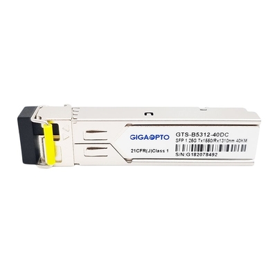 Ενότητα DOM πομποδεκτών TX1550nm SFP 1.25G 1310nm 40km LC SMF 1000BASE BX 1.25G BiDi SFP