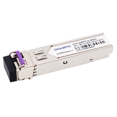 ενότητα πομποδεκτών DOM LC ενότητας 1000BASE BX TX1490nm RX1570nm 80km SMF 1.25G BiDi SFP