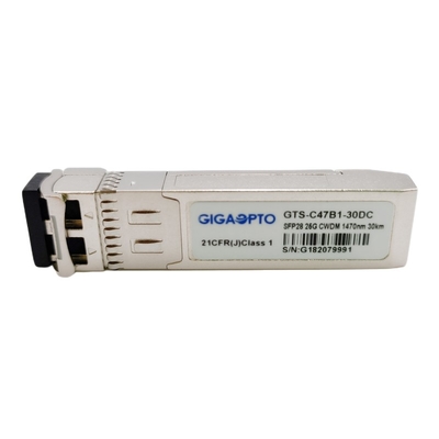 Ενιαία DOM 25GBASE ERL CWDM SFP28 1470nm 1570nm 30km ενότητας ινών πομποδεκτών τρόπου LC SMF