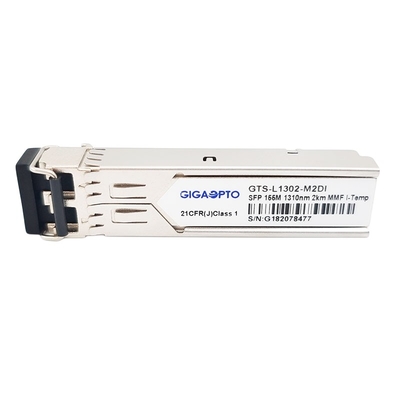 Βιομηχανικά διπλά LC 1310nm MMF 2km 155Mbps πομποδεκτών SFP οπτικά DOM ενότητας 100BASE FX