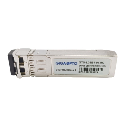Διπλός οπτικός πομποδέκτης MMF 850nm 100m 25gbase-SR SFP28 ποσοστού 10G οπτικά DOM ενότητας LC πομποδεκτών