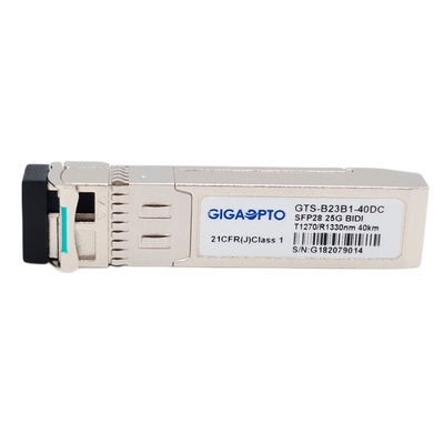 Οπτικά DOM του 25gbase-bx40-u 1330nm-RX 40km SMF LC πομποδεκτών 1270nm-TX SFP28 25G