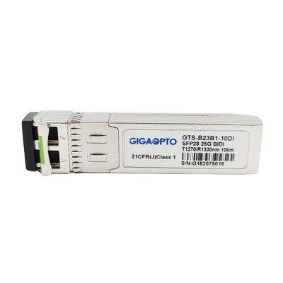 WDM SFP28 οπτική ενότητα 10km DOM 1270nm TX 1330nm RX πομποδεκτών LC βιομηχανική