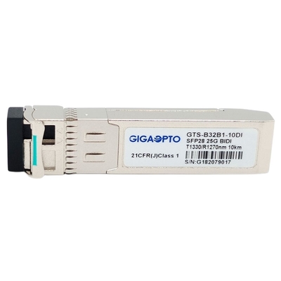 Μονοκατευθυντικός WDM LC SMF πομποδέκτης SFP28 25GBASE 1330nm TX 1270nm RX 10km