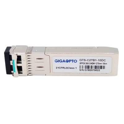 25GBase οπτικός πομποδέκτης Ethernet CWDM SFP28 1270~1370nm 10km ενιαίος τρόπος LC SFP της LR SFP28
