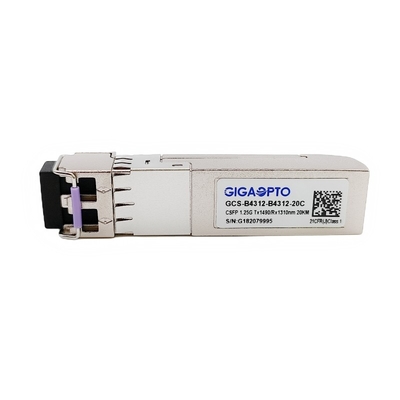 1000Base 2 συμπαγής SFP ενότητα TX1490nm/RX1310nm 20km πομποδεκτών καναλιών BIDI CSFP