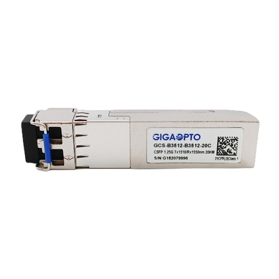 Διπλή ενότητα LX 1310nm TX 1550 NM RX SMF 20km πομποδεκτών 1G BIDI CSFP