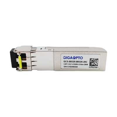 2.5Gbps συμπαγής διπλός BIDI πομποδέκτης Tx 1310nm Rx 1550nm LC 20km DOM SFP
