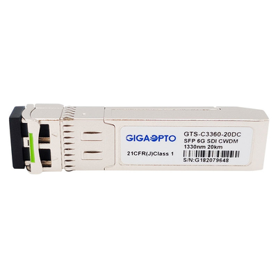 6Gbps CWDM 1270nm - τηλεοπτική ενότητα πομποδεκτών 1450nm για SD/HD/3G/6G/SDI