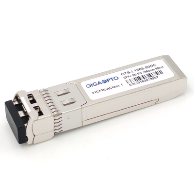 8GFC πομποδέκτης 80km της ZW SFP+ ενότητας καναλιών ινών DOM 1550nm EML SMF LC