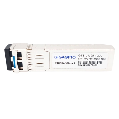 Κανάλι 1310nm 10km ινών SFP+ 10G FC οπτικός πομποδέκτης ενότητας DOM LC SMF