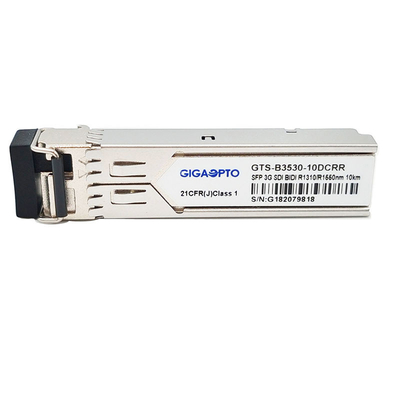 3g-SDI αμφίδρομοι διπλοί δέκτες 1310nm/1550nm 10km τηλεοπτική παθολογική ενότητα μη MSA SFP σχεδίων
