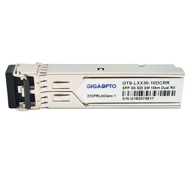 Διπλοί δέκτες 1310nm 10km SFP τηλεοπτική παθολογική ενότητα σχεδίων για το SD-SDI hd-SDI και το 3g-SDI μη MSA