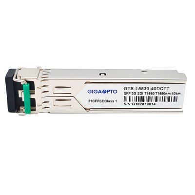 SD-sdi/hd-sdi/3g-SDI διπλές συσκευές αποστολής σημάτων 1550nm 40km διπλή ενότητα μη MSA Pinout ινών