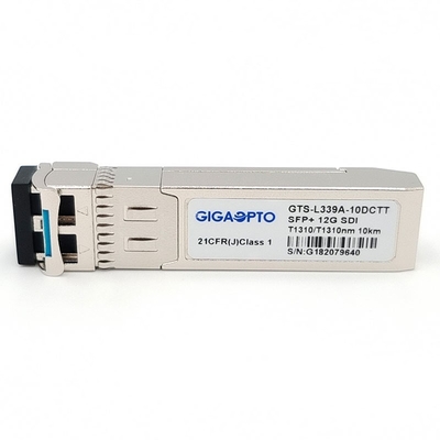 Τηλεοπτική SFP 1310nm διπλή οπτική ενότητα 10km συσκευών αποστολής σημάτων μη MSA 12g-SDI DOM LC