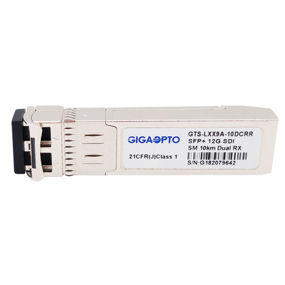 Διπλή ενότητα 10km DOM μη MSA Pinout δεκτών 12g-SDI SFP+ LC
