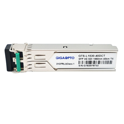 Τηλεοπτική SFP συσκευή αποστολής σημάτων 1550nm 40km MSA 3Gbps για το SD HD 3G SDI