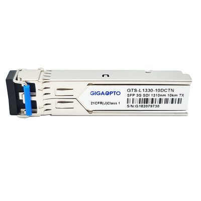 Μη MSA 3G SDI SFP Tx 1310nm 10km τηλεοπτική παθολογική ενότητα DDM συσκευών αποστολής σημάτων σχεδίων ενιαία για SD/HD/3G SDI