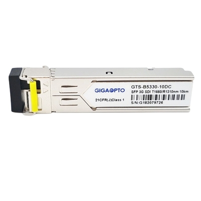 3Gb/S ενιαία ενότητα TX1550nm RX1310nm 10km τηλεοπτική παθολογική ενότητα DDM MSA BiDi SFP τρόπου πομποδεκτών σχεδίων