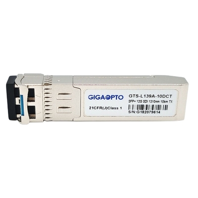 12Gb/S 1310nm 10km τηλεοπτική SFP πομποδεκτών παθολογική ενότητα MSA Pinout συσκευών αποστολής σημάτων DOM LC SMF ενιαία