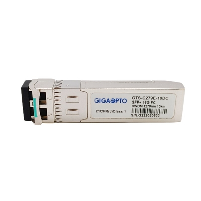 ενότητα CWDM 1270nm 1610nm 10km οπτικός πομποδέκτης SMF καναλιών ινών 16G SFP+