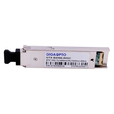10Gbps WDM XFP ZR αμφίδρομη ενότητα 1490nm 1550nm 80km DOM πομποδεκτών ινών