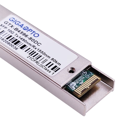 10Gbps WDM XFP ZR αμφίδρομη ενότητα 1490nm 1550nm 80km DOM πομποδεκτών ινών