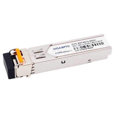 TX1570nm/πομποδέκτης 80km LC ινών RX1490nm Gigabit για SMF glc-bx80-δ