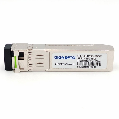 SFP28 25GBASE TX-1330nm RX-1270nm 10km μονοκατευθυντικά DOM ενότητας πομποδεκτών LC SMF οπτικά