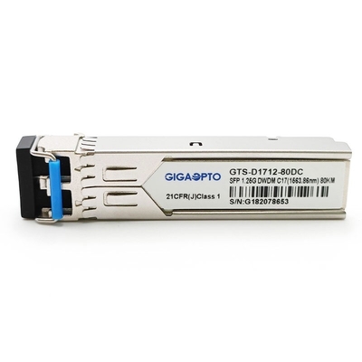 συμβατός HP πομποδέκτης DWDM-SFP1G-xx.xx-80 ινών 100GHz DWDM ZX